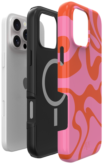 AVY Apple iPhone 15 Pro Hoesje MagSafe Back Cover Rosé Twist afbeelding 10