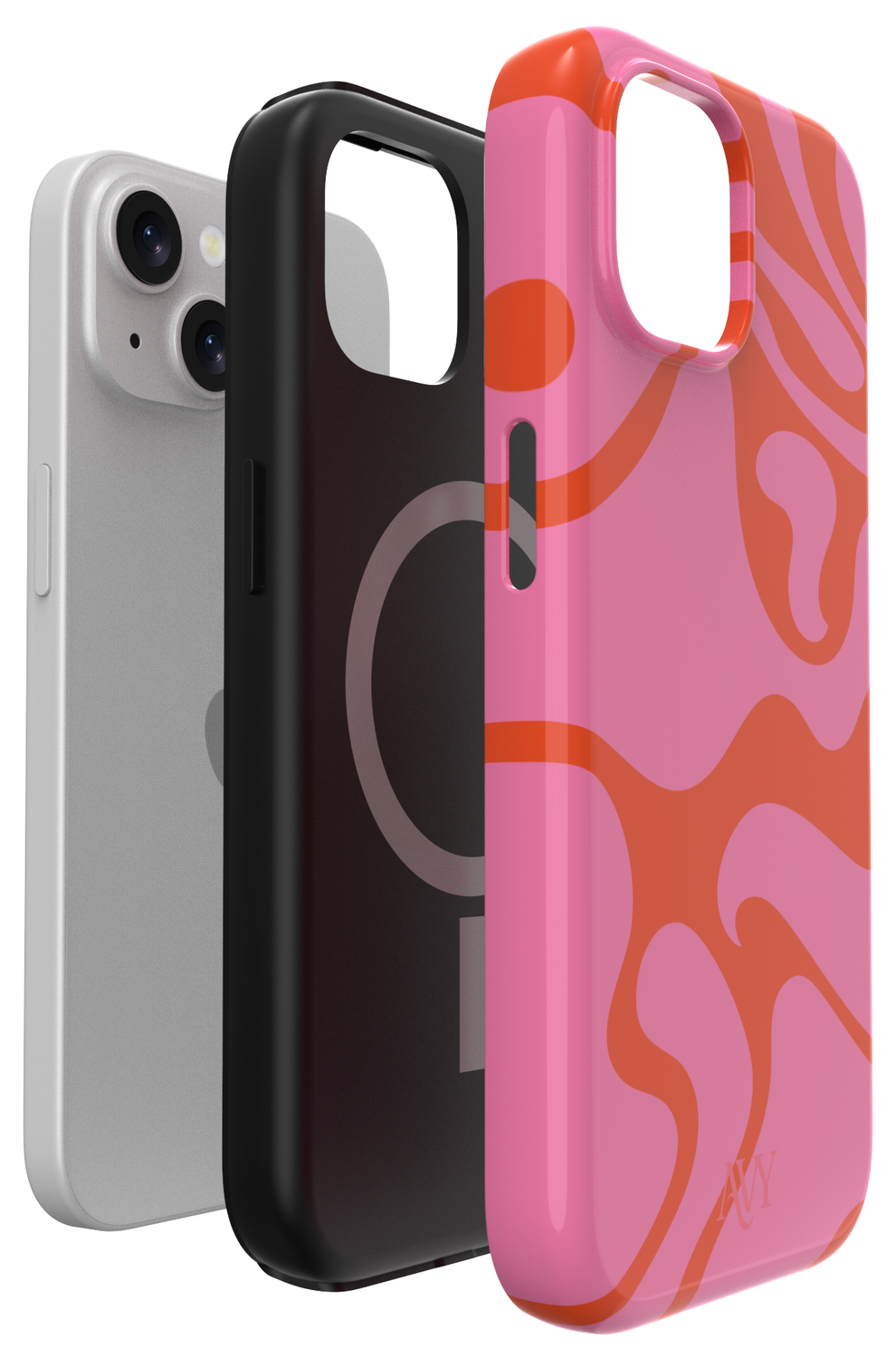AVY Apple iPhone 14 / 13 Hoesje MagSafe Back Cover Rosé Twist afbeelding 13