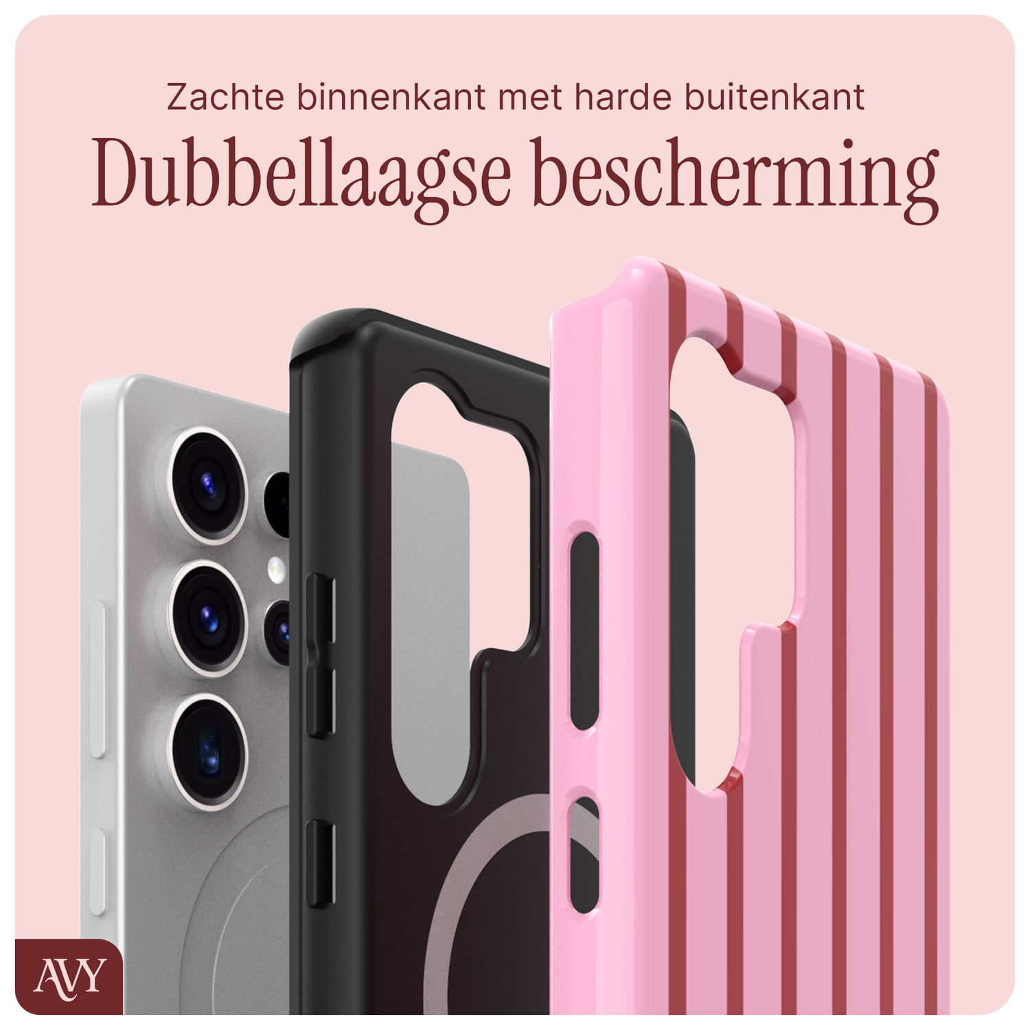 AVY Samsung Galaxy S25 Ultra Hoesje MagSafe Back Cover Linea Sol afbeelding 6