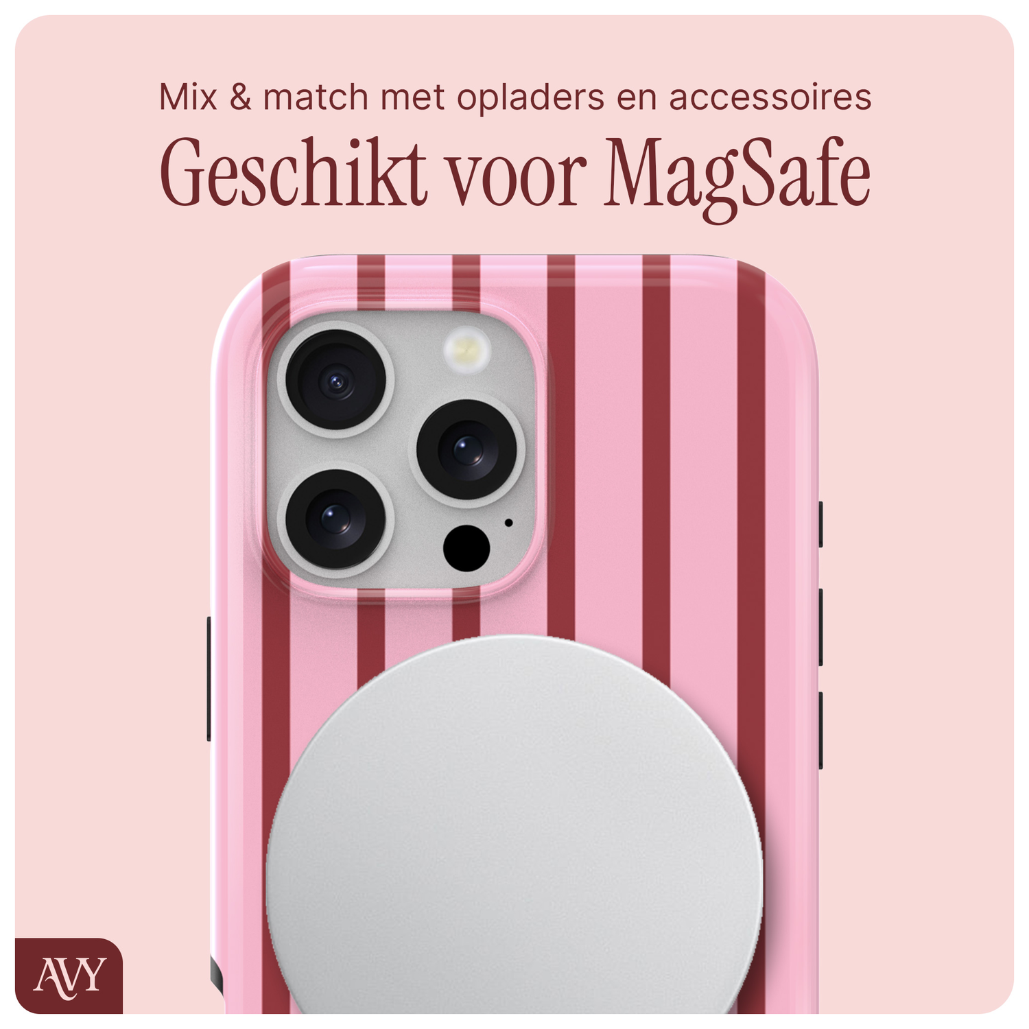 AVY Apple iPhone 16 Pro Hoesje MagSafe Back Cover - Linea Sol afbeelding 6