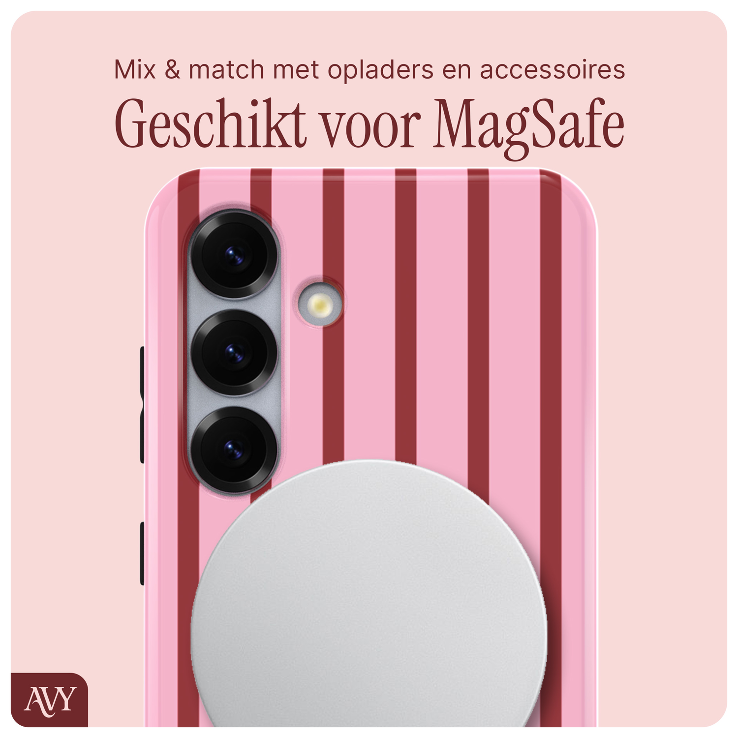 AVY Samsung Galaxy S24 Hoesje MagSafe Back Cover Linea Sol afbeelding 6