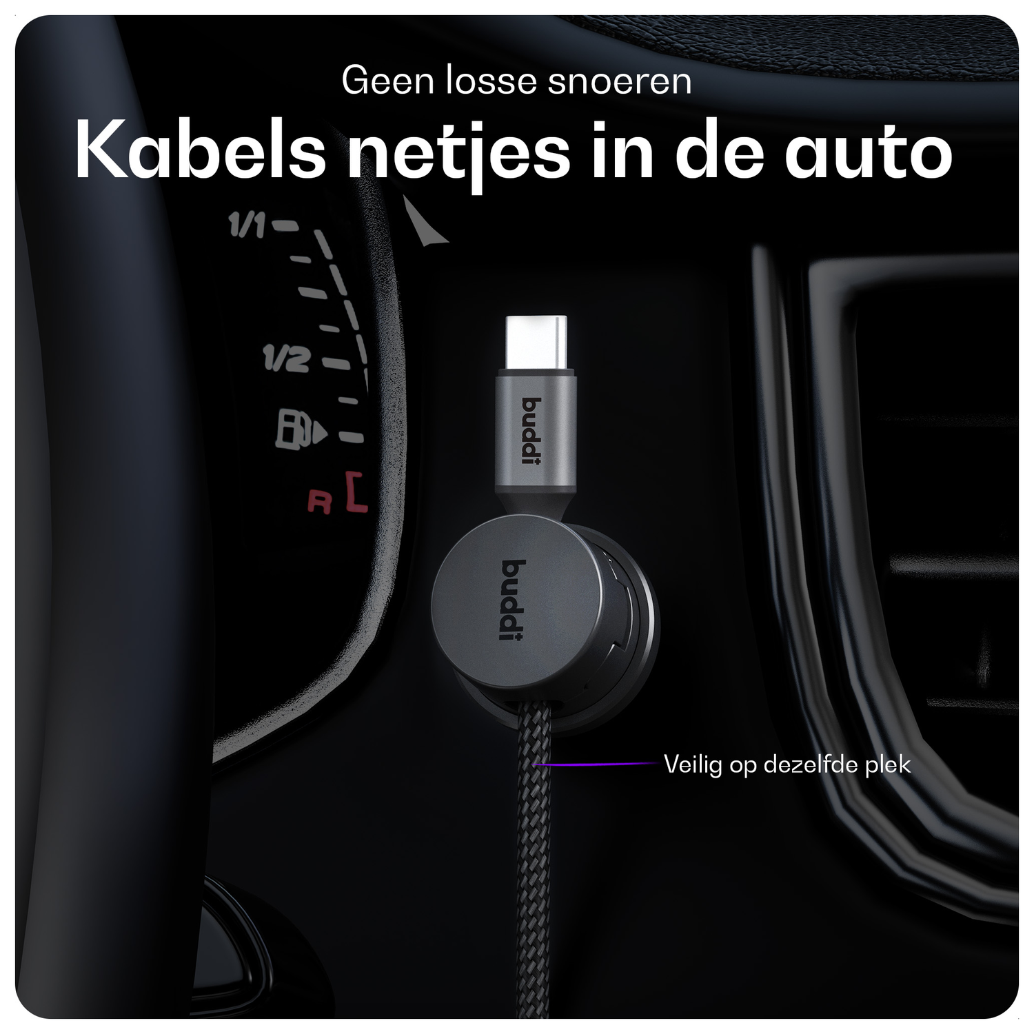 Buddi Sorted Magnetische Kabelclip Organizer voor Bureau en Nachtkastje (6-Pack) afbeelding 4