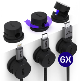 Buddi Sorted Magnetische Kabelclip Organizer voor Bureau en Nachtkastje (6-Pack) afbeelding