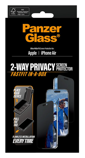 PanzerGlass FastFit Ultra-Wide iPhone Air Privacy Glass Screen Protector afbeelding 6