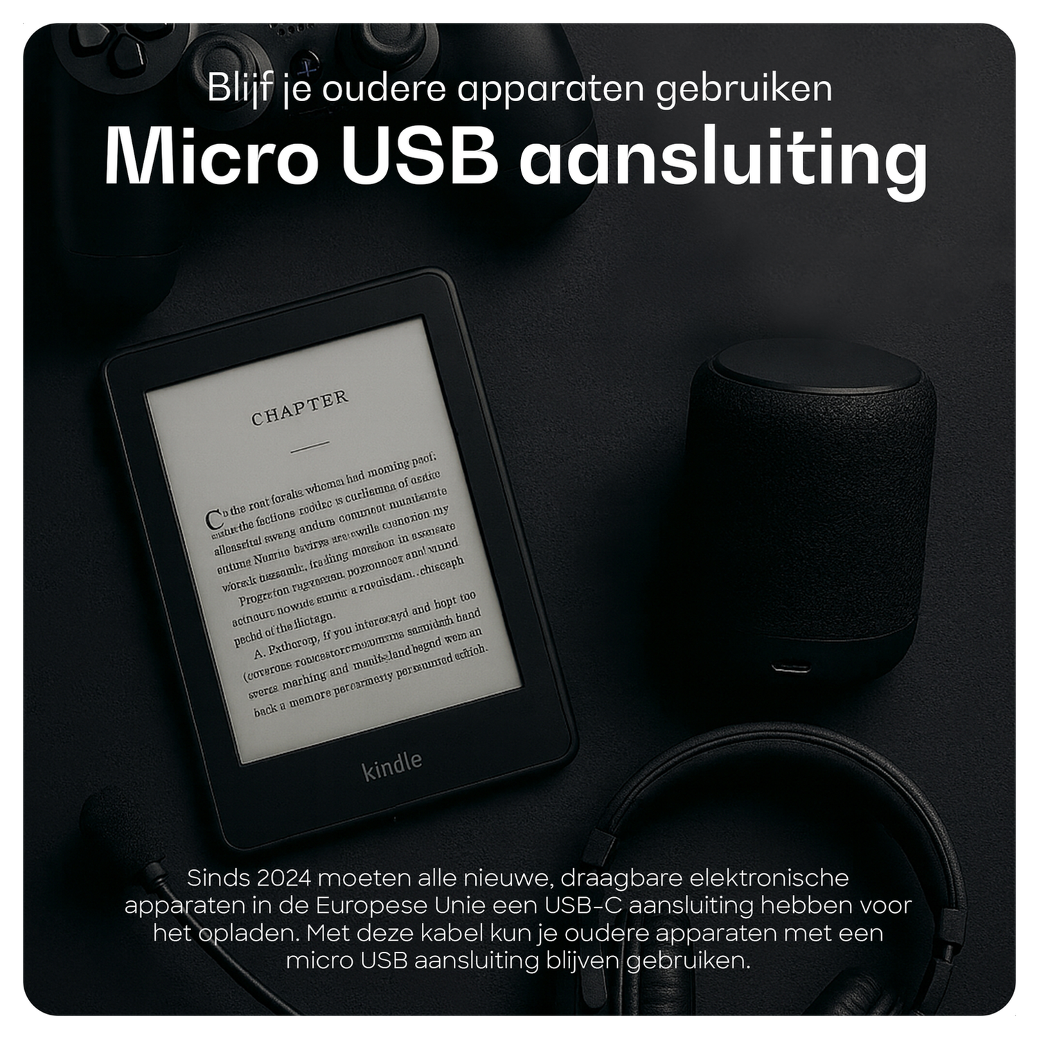 Buddi Power 25W USB-C Oplader met Micro-USB Kabel 1M Grijs afbeelding 8