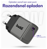 Buddi Power 25W USB-C Oplader met Micro-USB Kabel 1M Grijs afbeelding 4
