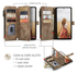 CaseMe C30 Samsung Galaxy S25 FE Hoesje Pasjeshouder Book Case Bruin afbeelding 3