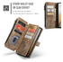CaseMe C30 Samsung Galaxy S25 FE Hoesje Pasjeshouder Book Case Bruin afbeelding 4