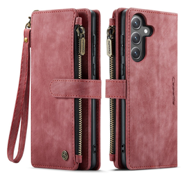 CaseMe C30 Samsung Galaxy S25 FE Hoesje Pasjeshouder Book Case Rood