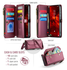 CaseMe C36 Samsung Galaxy S25 FE Hoesje Zipper Book Case Rood afbeelding 4