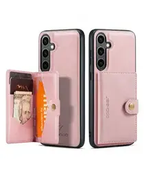 CaseMe JH-01 Samsung Galaxy S25 FE Hoesje met Magnetische Kaarthouder Roze afbeelding