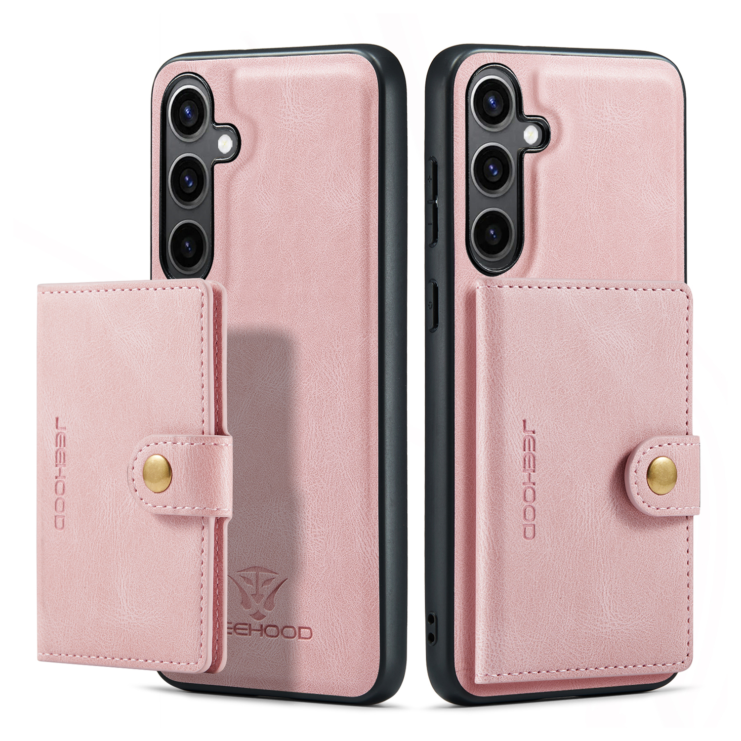 CaseMe JH-01 Samsung Galaxy S25 FE Hoesje met Magnetische Kaarthouder Roze afbeelding 12