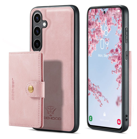 CaseMe JH-01 Samsung Galaxy S25 FE Hoesje met Magnetische Kaarthouder Roze afbeelding 2