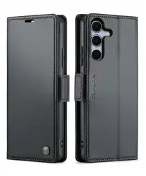 CaseMe 023 Samsung Galaxy S25 FE Hoesje RFID Book Case Zwart afbeelding