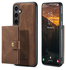 CaseMe JH-01 Samsung Galaxy S25 FE Hoesje met Magnetische Kaarthouder Bruin afbeelding 9