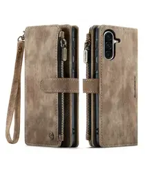 CaseMe C30 Samsung Galaxy A17 Hoesje Pasjeshouder Book Case Bruin afbeelding
