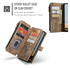 CaseMe C30 Samsung Galaxy A17 Hoesje Pasjeshouder Book Case Bruin afbeelding 3