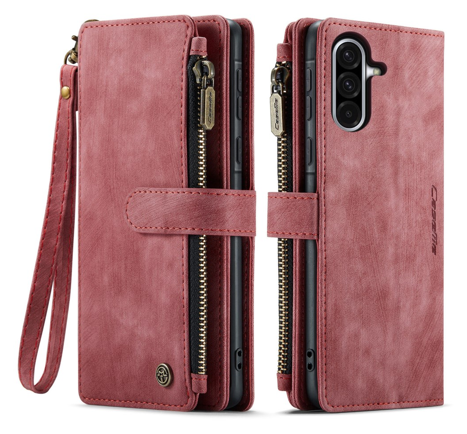CaseMe C30 Samsung Galaxy A17 Hoesje Pasjeshouder Book Case Rood afbeelding 1