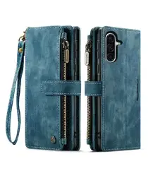 CaseMe C30 Samsung Galaxy A17 Hoesje Pasjeshouder Book Case Blauw afbeelding