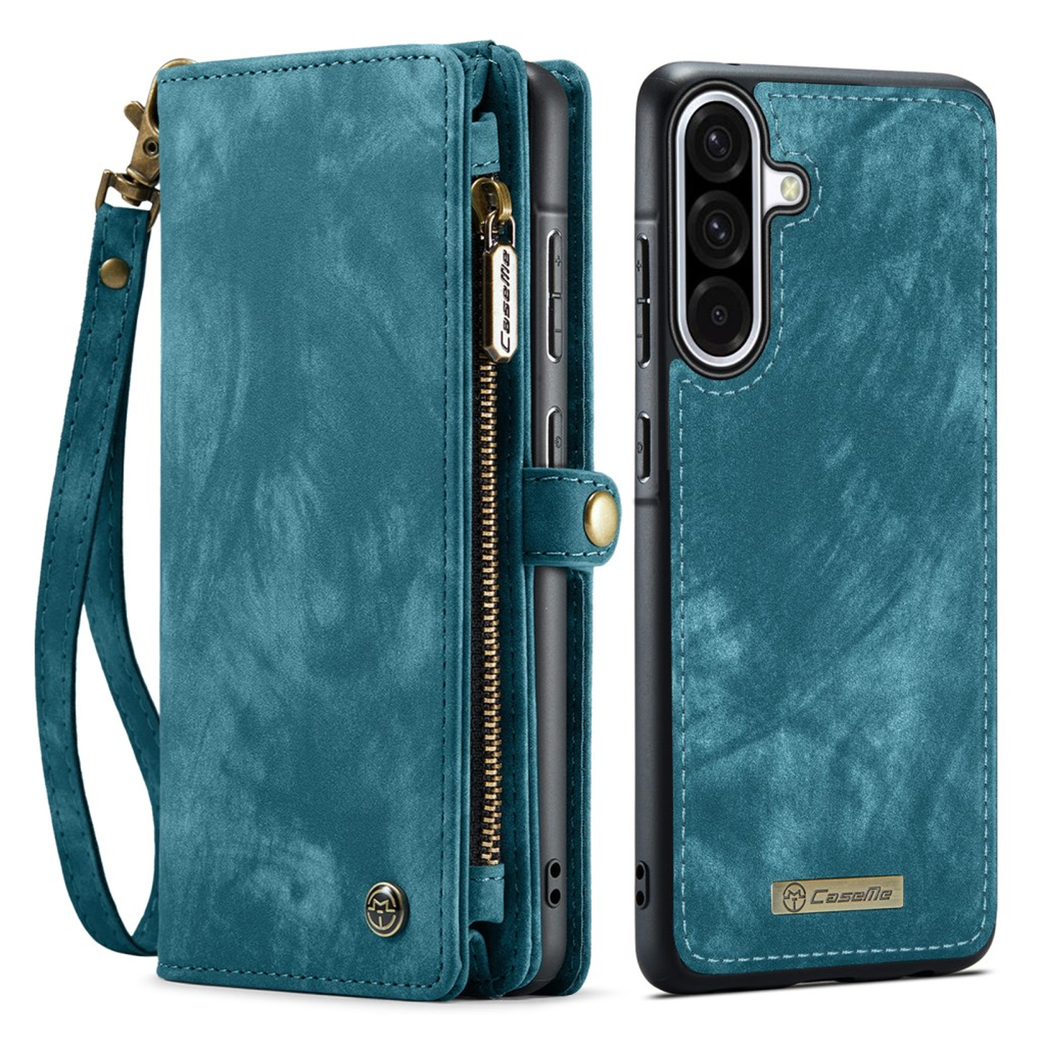 CaseMe 008 Samsung Galaxy A17 Hoesje 2-in-1 Book Case en Back Cover Blauw afbeelding 1