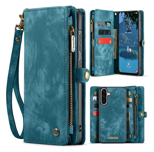 CaseMe 008 Samsung Galaxy A17 Hoesje 2-in-1 Book Case en Back Cover Blauw afbeelding 2