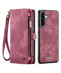 CaseMe 008 Samsung Galaxy A17 Hoesje 2-in-1 Book Case en Back Cover Rood afbeelding
