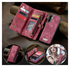 CaseMe 008 Samsung Galaxy A17 Hoesje 2-in-1 Book Case en Back Cover Rood afbeelding 4