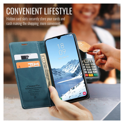 CaseMe 013 Samsung Galaxy A17 Hoesje Book Case met Standaard Blauw afbeelding 2