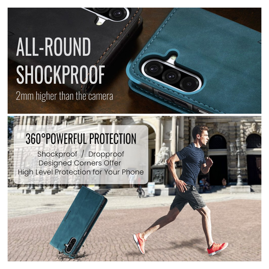 CaseMe 013 Samsung Galaxy A17 Hoesje Book Case met Standaard Blauw afbeelding 7