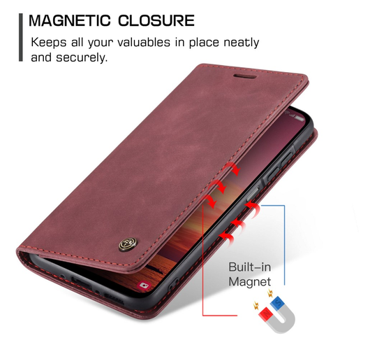 CaseMe 013 Samsung Galaxy A17 Hoesje Book Case met Standaard Rood afbeelding 5