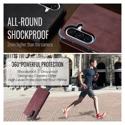 CaseMe 013 Samsung Galaxy A17 Hoesje Book Case met Standaard Rood afbeelding 7