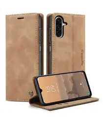 CaseMe 013 Samsung Galaxy A17 Hoesje Book Case met Standaard Bruin afbeelding