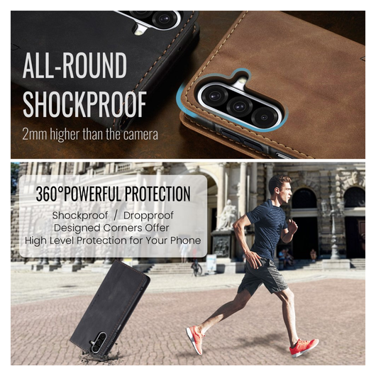 CaseMe 013 Samsung Galaxy A17 Hoesje Book Case met Standaard Zwart afbeelding 7