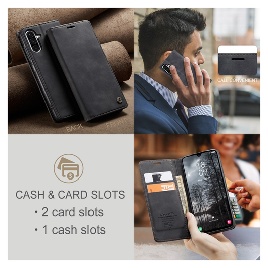 CaseMe 013 Samsung Galaxy A17 Hoesje Book Case met Standaard Zwart afbeelding 8