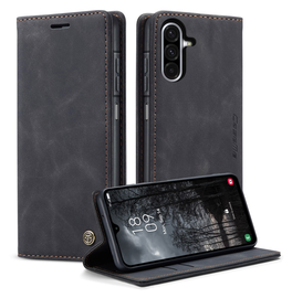CaseMe 013 Samsung Galaxy A17 Hoesje Book Case met Standaard Zwart afbeelding
