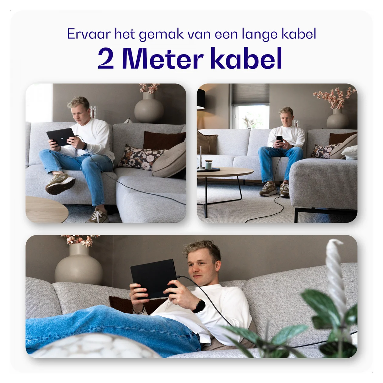 Buddi Power 25W USB-C Oplader met Micro-USB Kabel 2M Grijs afbeelding 11