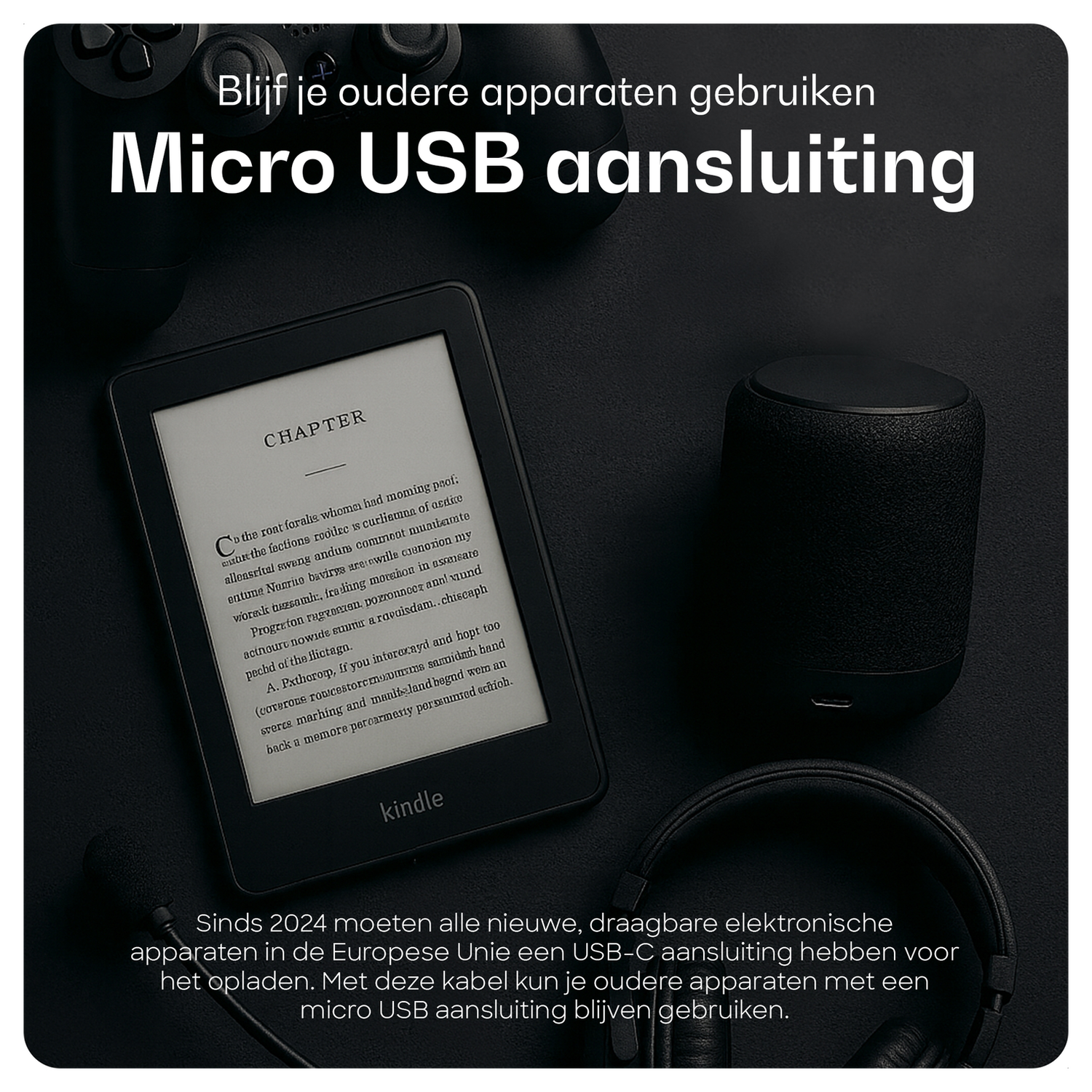 Buddi Power 25W USB-C Oplader met Micro-USB Kabel 2M Grijs afbeelding 8