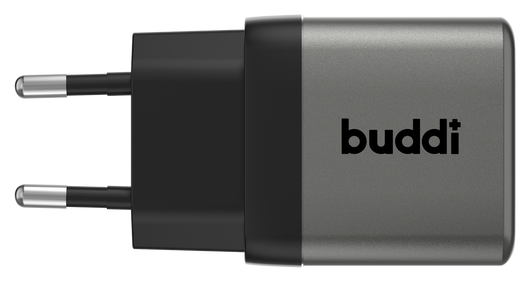 Buddi Power 25W USB-C Oplader met Micro-USB Kabel 2M Grijs afbeelding 2