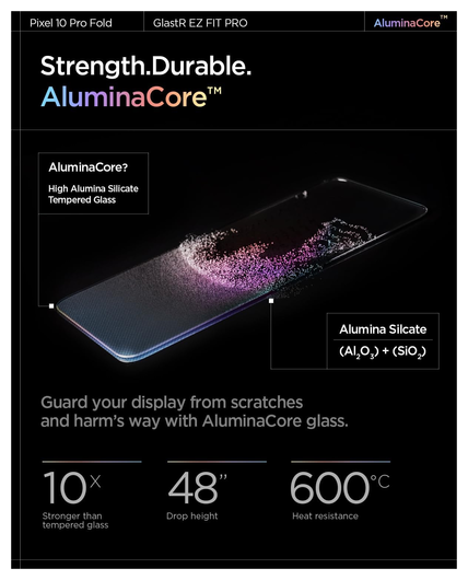 Spigen GLAS.tR EZ Fit Pro Google Pixel 10 Pro Fold Screen Protector 2-Pack afbeelding 4