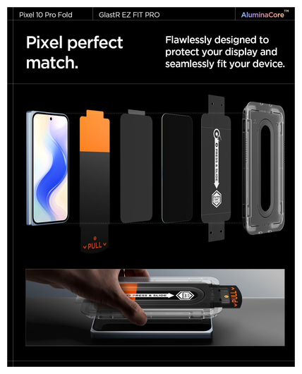 Spigen GLAS.tR EZ Fit Pro Google Pixel 10 Pro Fold Screen Protector 2-Pack afbeelding 5