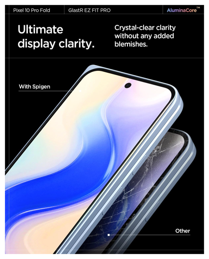Spigen GLAS.tR EZ Fit Pro Google Pixel 10 Pro Fold Screen Protector 2-Pack afbeelding 7