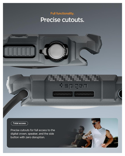 Spigen Rugged Armor 2  - Apple Watch 11/10 46MM Hoesje Bumper Case - Grijs afbeelding 6