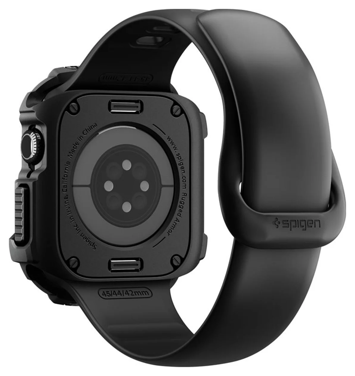 Spigen Rugged Armor 2  - Apple Watch 11/10 46MM Hoesje Bumper Case - Matte Zwart afbeelding 9