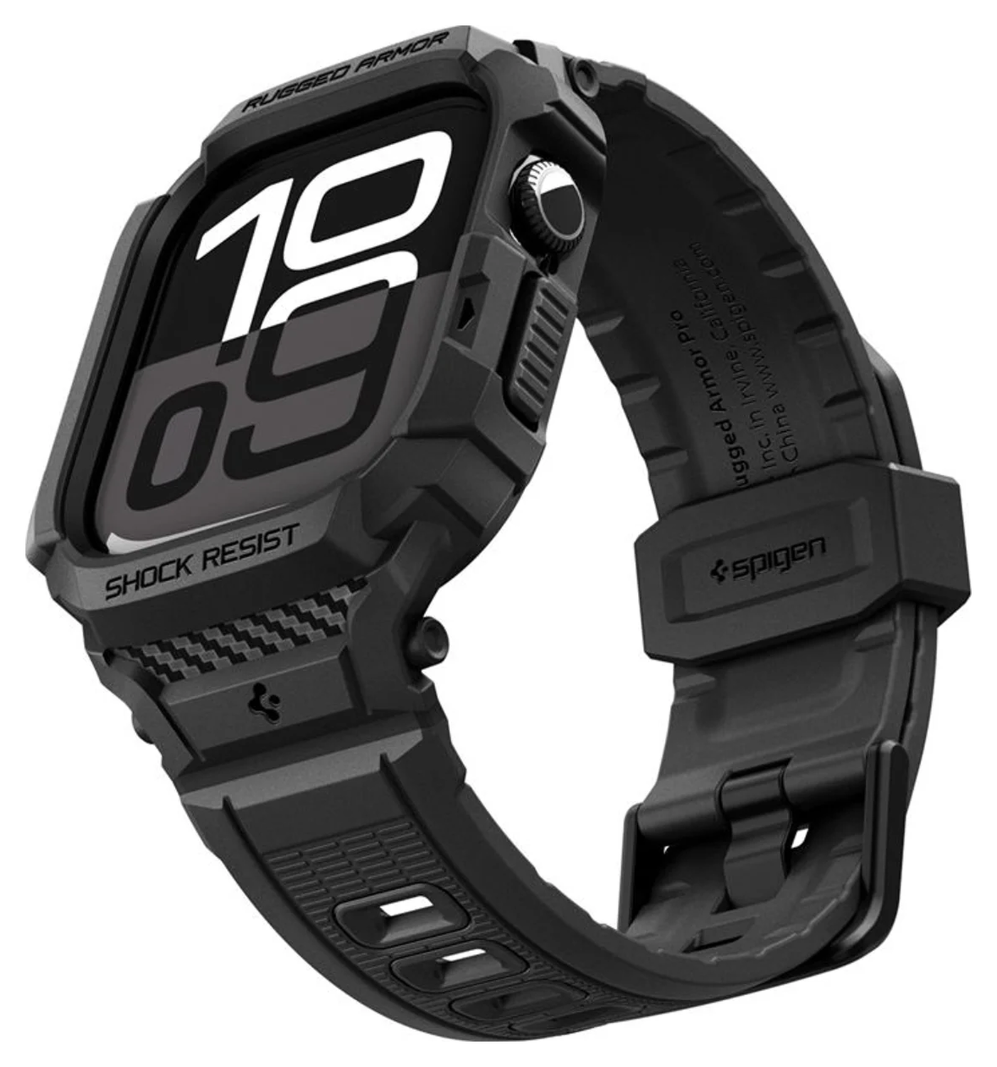 Spigen Rugged Armor Pro 2 - Apple Watch 11/10 46MM - Hoesje en Bandje - Zwart afbeelding 12