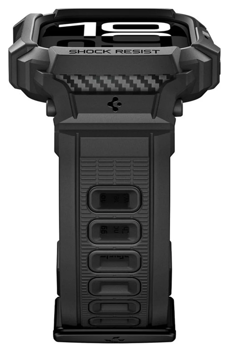 Spigen Rugged Armor Pro 2 - Apple Watch 11/10 46MM - Hoesje en Bandje - Zwart afbeelding 13