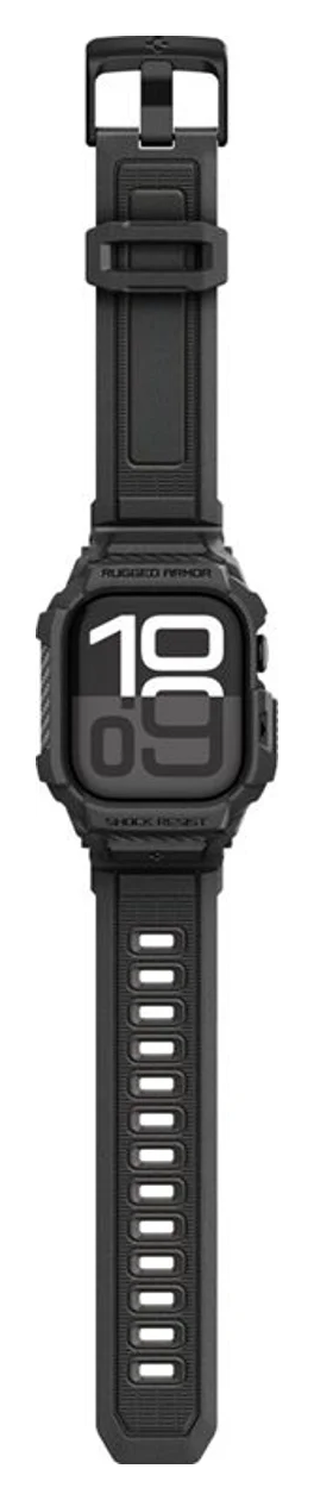 Spigen Rugged Armor Pro 2 - Apple Watch 11/10 46MM - Hoesje en Bandje - Zwart afbeelding 9