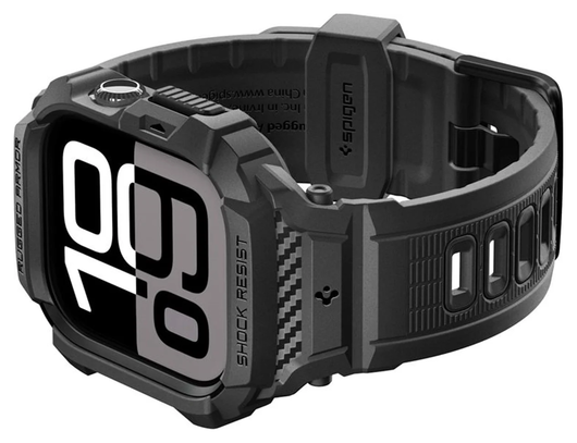 Spigen Rugged Armor Pro 2 - Apple Watch 11/10 46MM - Hoesje en Bandje - Zwart afbeelding 11