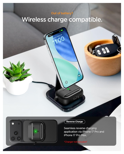 Spigen Rugged Armor Apple AirPods Pro 3 (2025) Hoesje Matte Zwart afbeelding 5