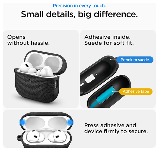 Spigen Urban Fit Apple AirPods Pro 3 (2025) Hoesje Zwart afbeelding 4