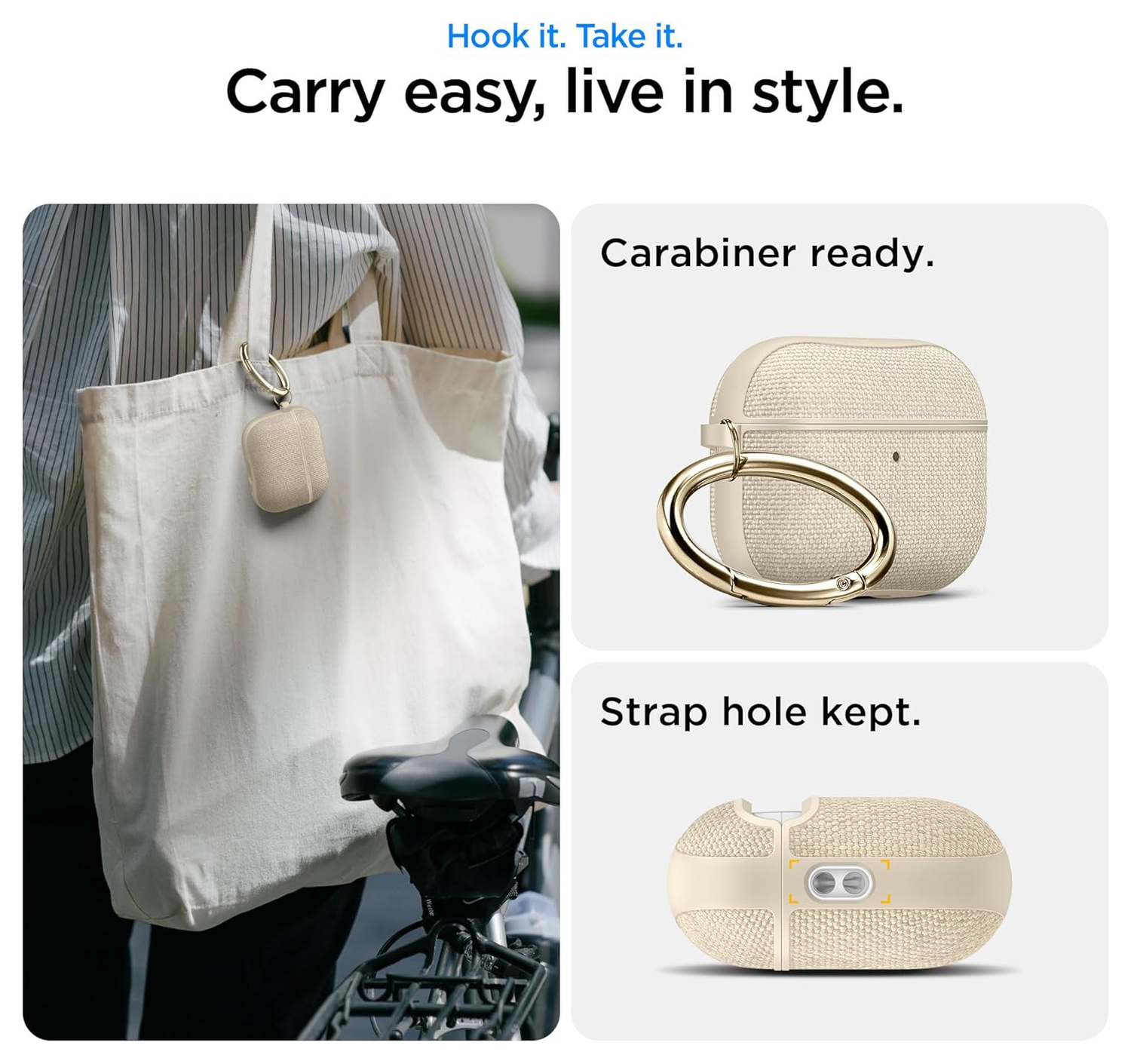 Spigen Urban Fit Apple AirPods Pro 3 (2025) Hoesje Beige afbeelding 5